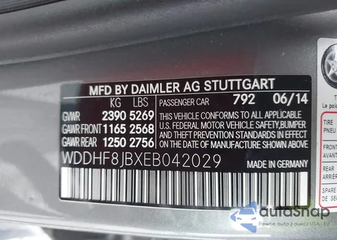 2014 Mercedes-Benz E 350 4Matic z USA, uszkodzony, nr VIN WDDHF8JBXEB042029